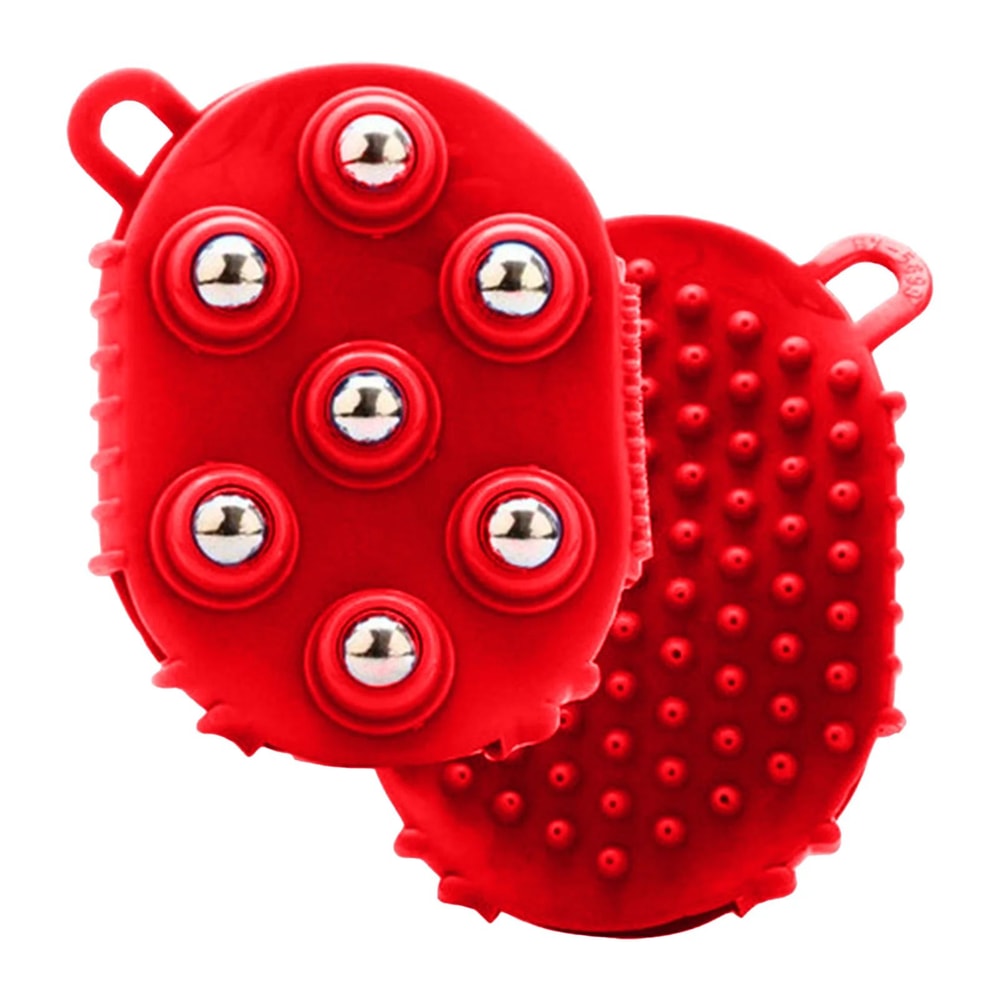 DoubleSided Body Massage Brush With 360 Rotating Steel Ball Portable Scraping Massager For Muscle R 5