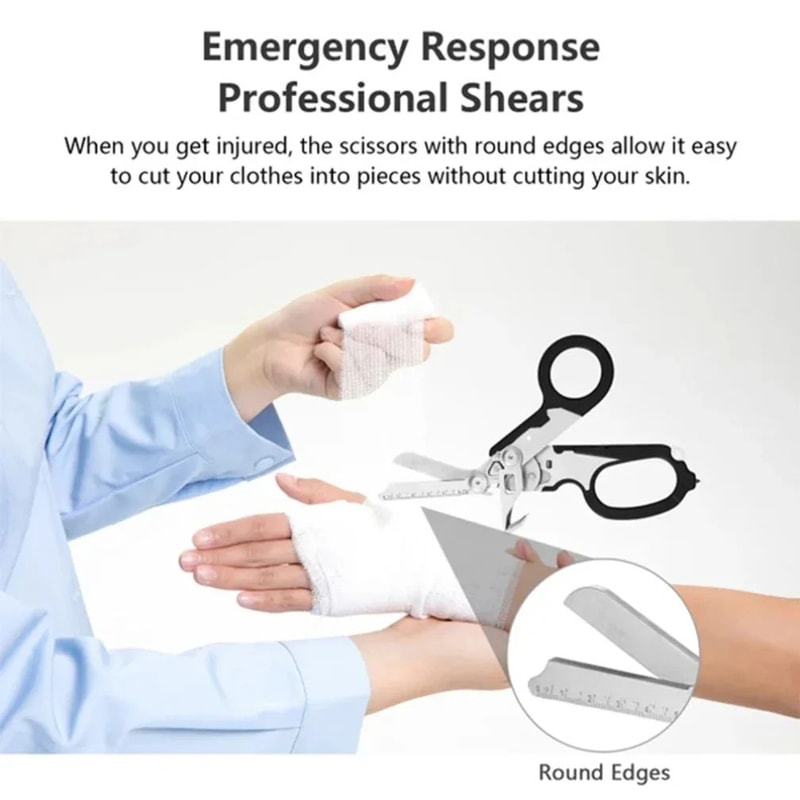 Tactical Folding Trauma Shears MultiTool Survival Scissors For First Aid EMT Rescue Outdoor EDC Eme 3