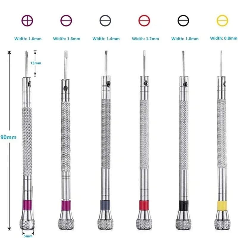 Watch Repair Screwdriver Set 132116 Inches Steel With Mini Link Pins For Band Removal Watchmaker To 1