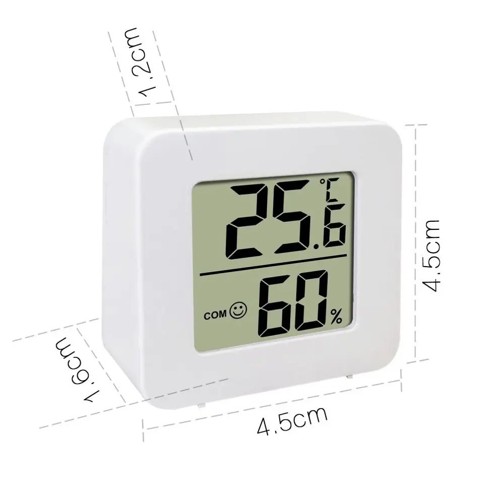 Mini LCD Hygrometer Thermometer Indoor Digital Temperature Humidity Meter With Wall Mount Sensor Fo 6