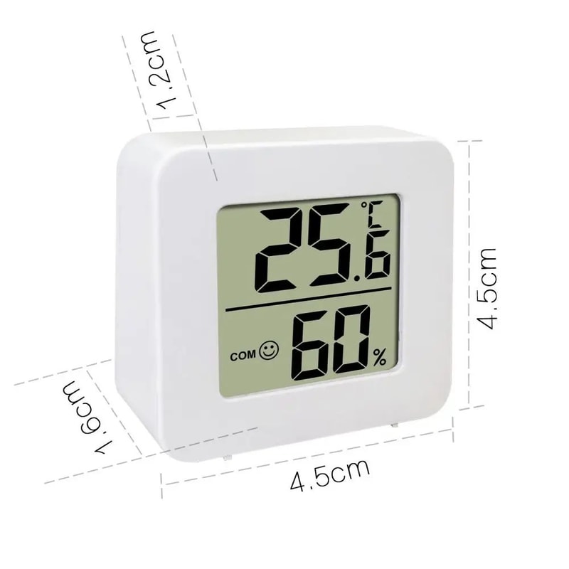 Mini LCD Hygrometer Thermometer Indoor Digital Temperature Humidity Meter With Wall Mount Sensor Fo 6