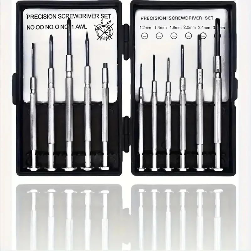 11 Pcs Mini Precision Screwdriver Set In Tough Red Case For Electronics Toys Laptop PC Watch Repai 4