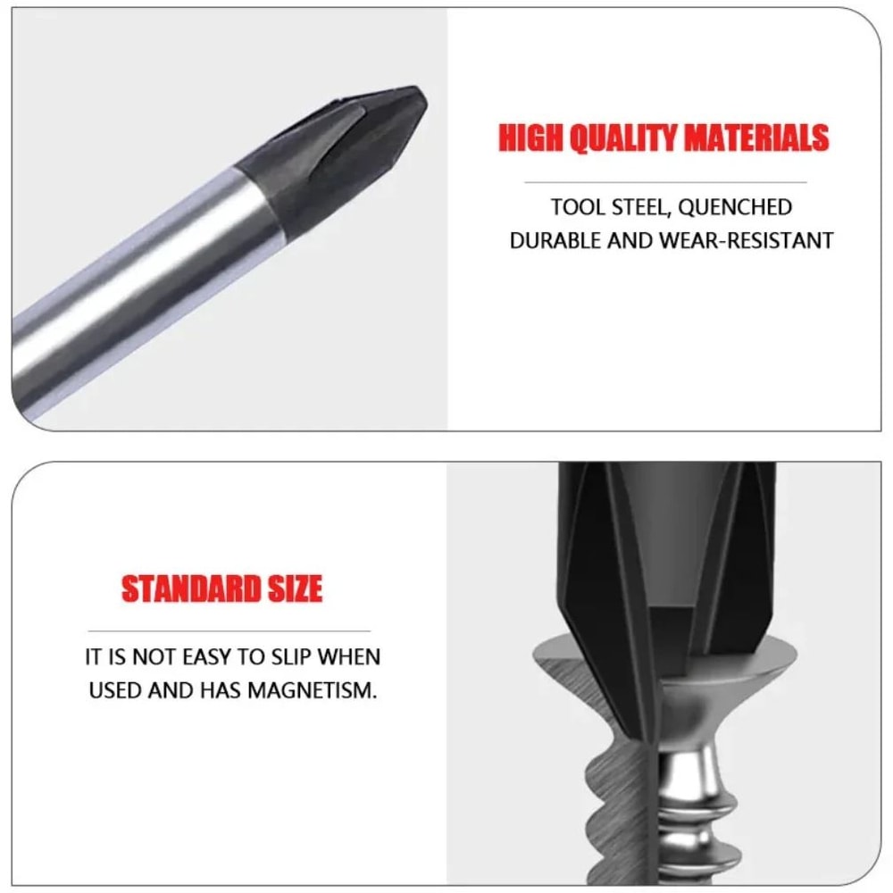 Magnetic Screwdriver Set PH0PH1PH2 Phillips 356mm Slotted 100200mm Length Drivers For Home DIY Re 0