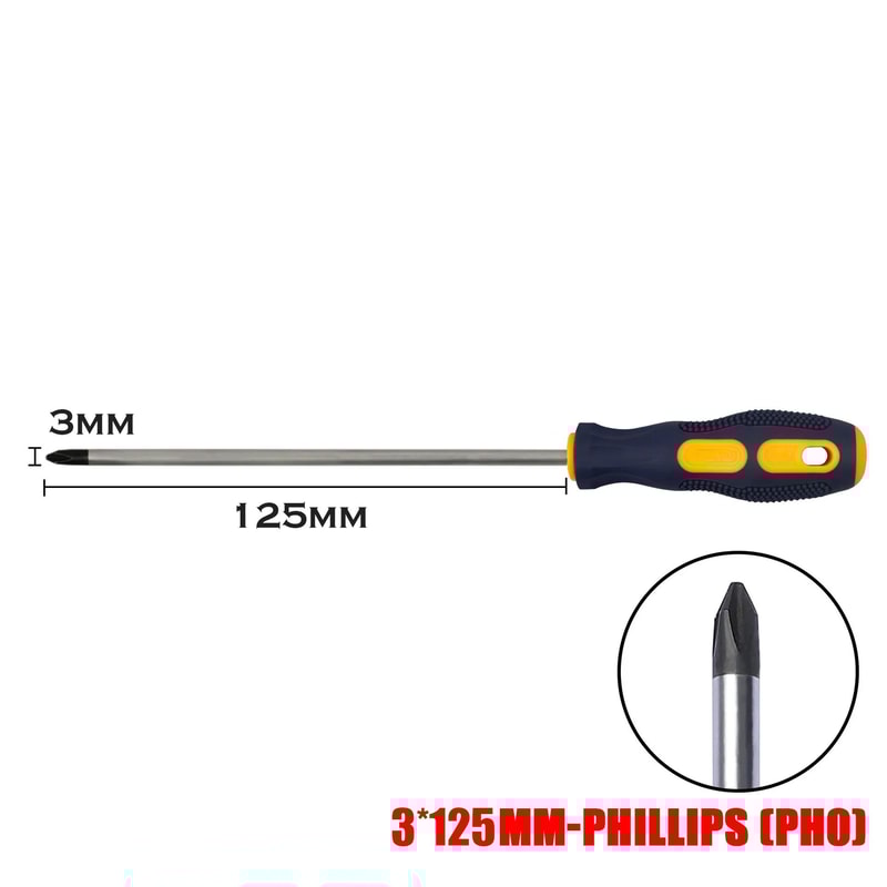 Magnetic Screwdriver Set PH0PH1PH2 Phillips 356mm Slotted 100200mm Length Drivers For Home DIY Re 7