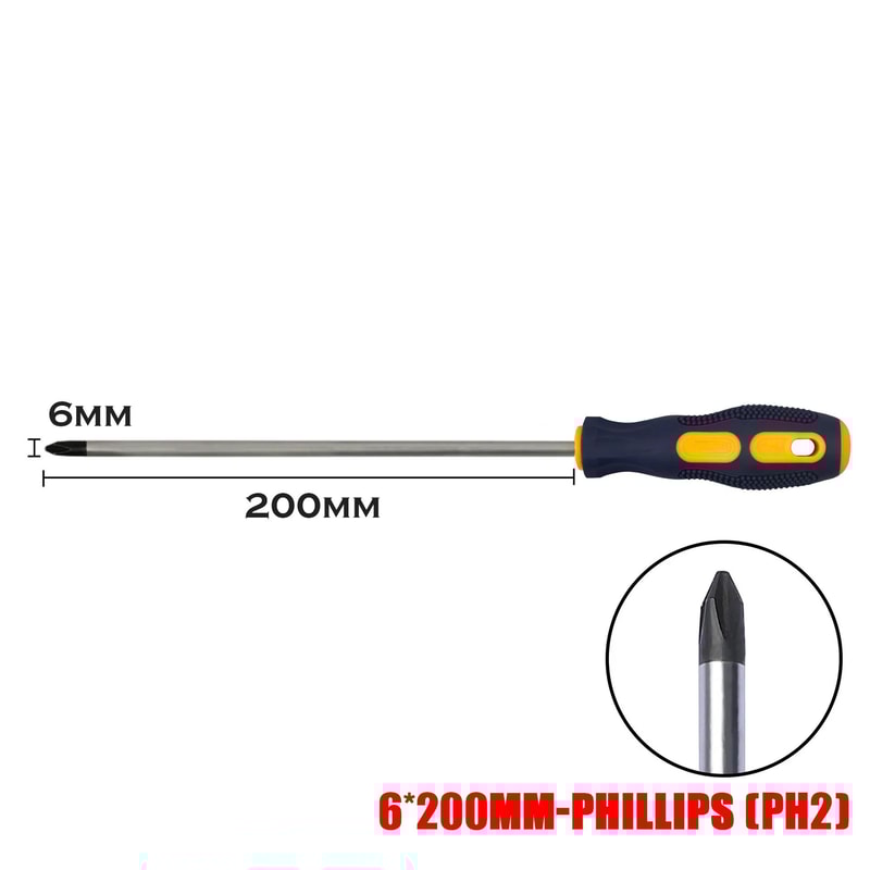 Magnetic Screwdriver Set PH0PH1PH2 Phillips 356mm Slotted 100200mm Length Drivers For Home DIY Re 12