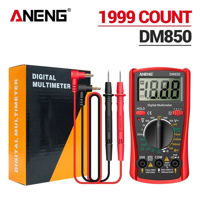 AutoRanging Digital Multimeter 1999 Count ACDC Voltage Tester Ohm Current Ammeter For Home Auto El 6