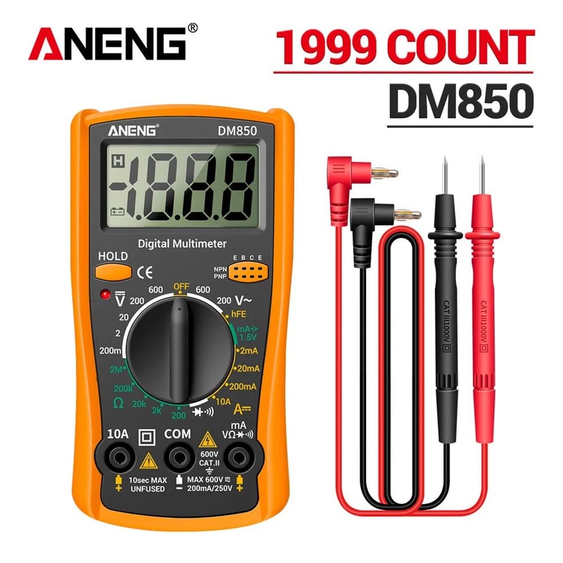 AutoRanging Digital Multimeter 1999 Count ACDC Voltage Tester Ohm Current Ammeter For Home Auto El 9