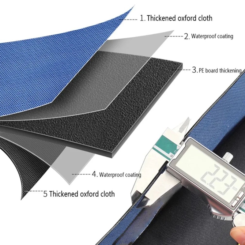 1320in Heavy Duty Tool Bag 1680D Oxford Cloth Waterproof WearResistant High Capacity Electrician W 2