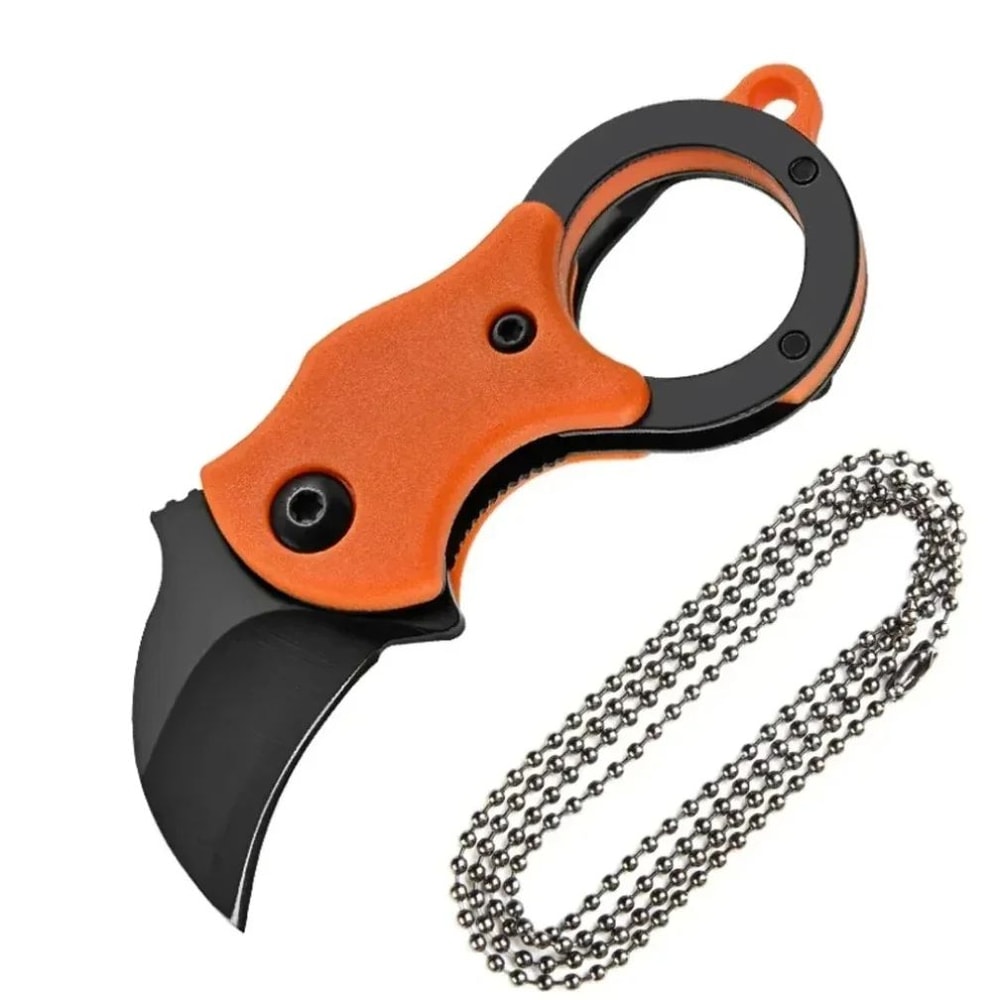 Stainless Steel Mini Keychain Knife Peeler Fixed Blade EDC Tool With Chain For Camping Travel Pack 7