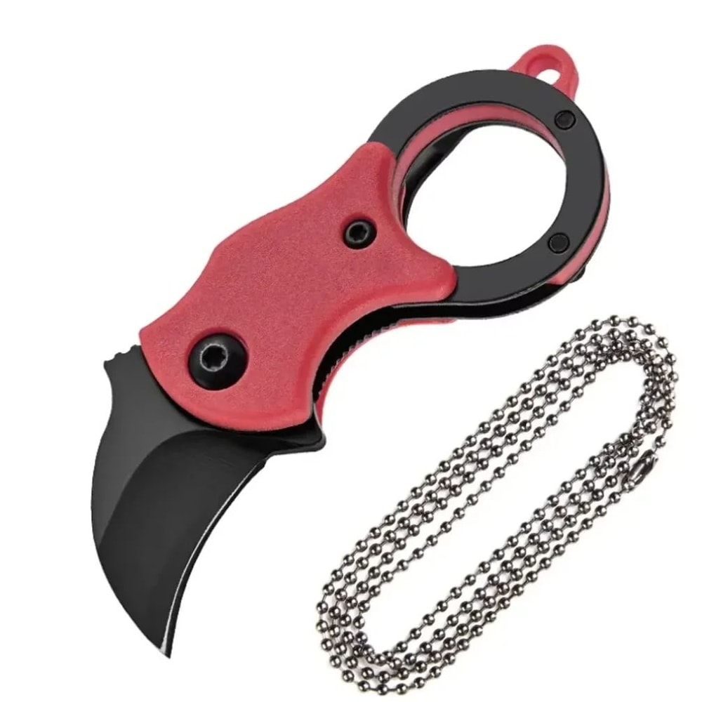 Stainless Steel Mini Keychain Knife Peeler Fixed Blade EDC Tool With Chain For Camping Travel Pack 8