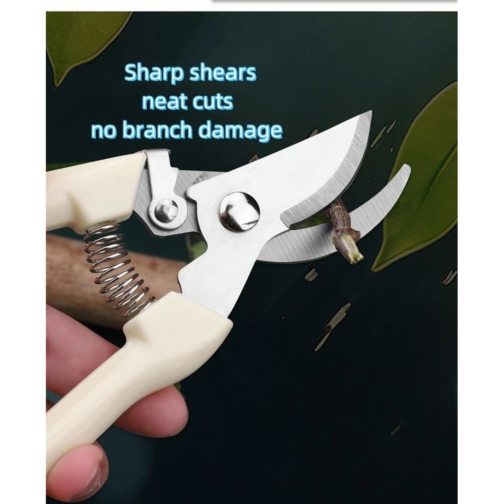 Stainless Steel Fruit Picking Pruning Shears Gardening Scissors For Tree Trimming Flower Cutting 8