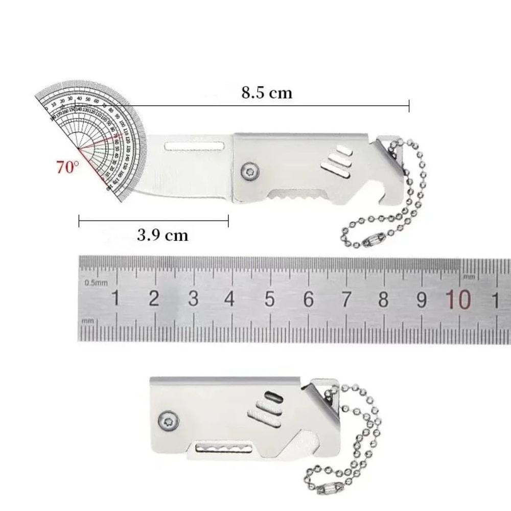 Mini D2 Steel Folding Knife With Bottle Opener Clip Hanger High Hardness EDC Cutting Tool For Campi 5
