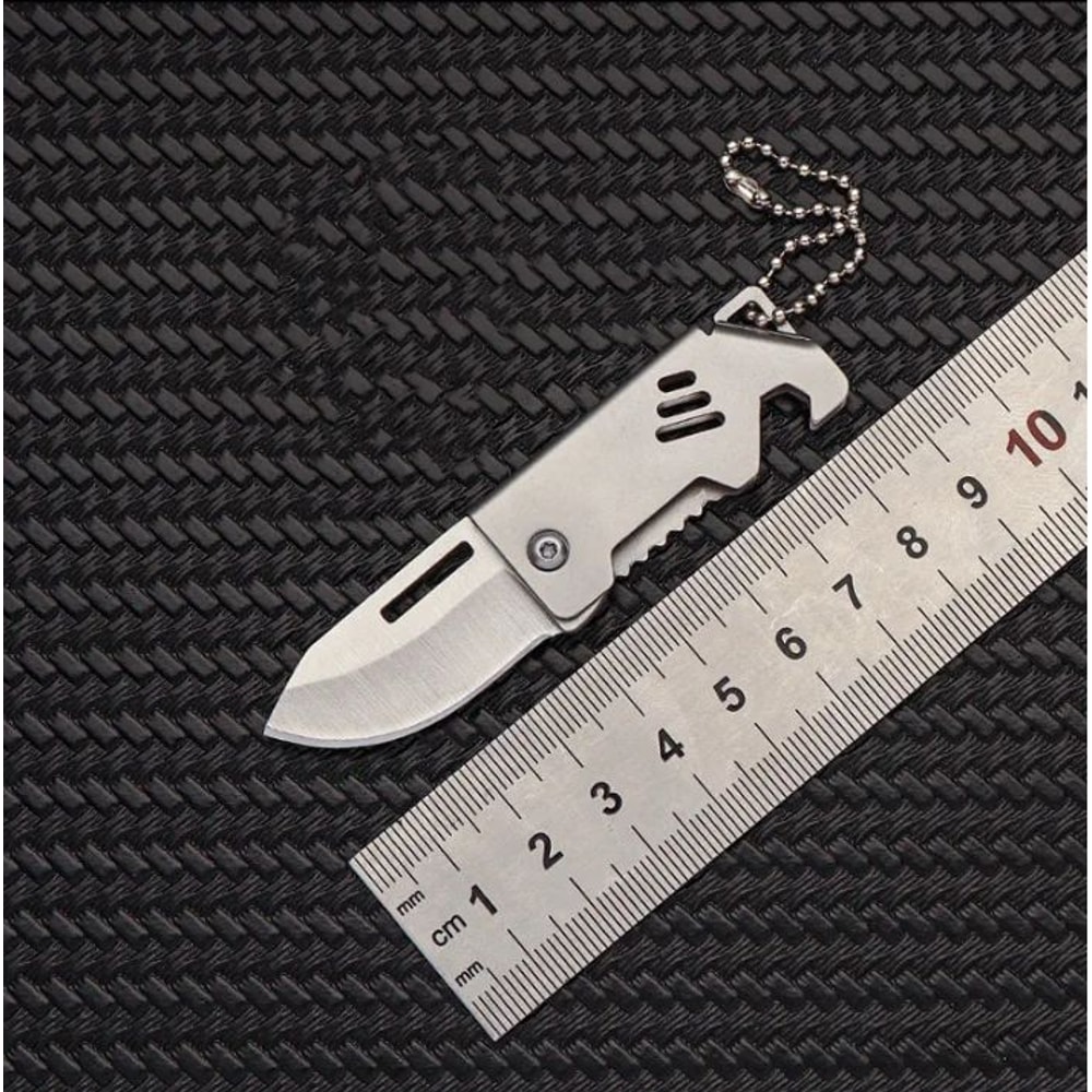 Mini D2 Steel Folding Knife With Bottle Opener Clip Hanger High Hardness EDC Cutting Tool For Campi 7