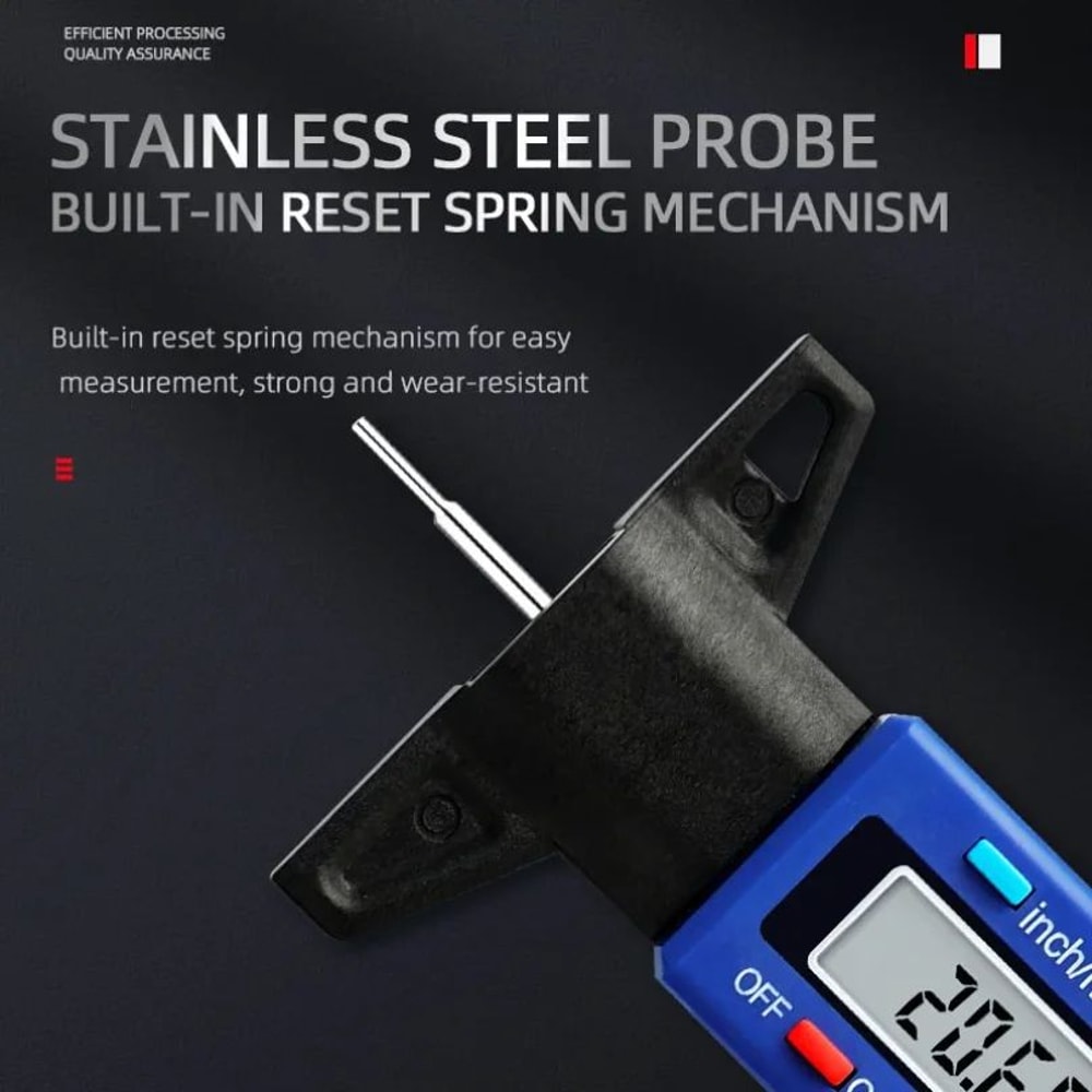 Digital Tire Tread Depth Gauge With LCD Display Car Tyre Wear Meter Depth Caliper Measuring Tool A 0