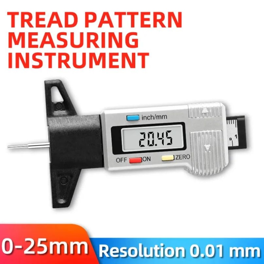 Digital Tire Tread Depth Gauge With LCD Display Car Tyre Wear Meter Depth Caliper Measuring Tool A 1