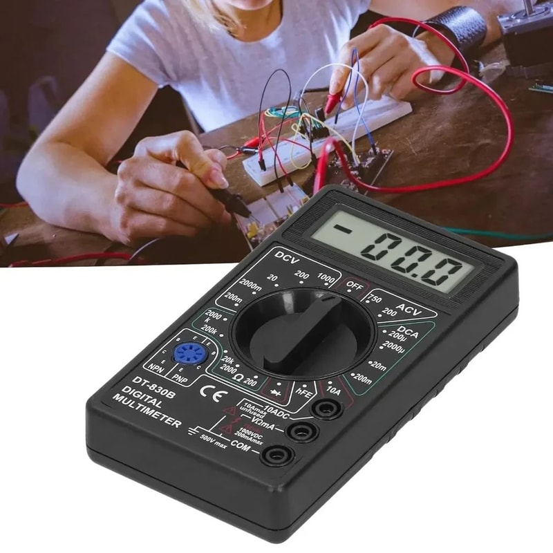 DT830B Digital Multimeter Tester Portable Voltmeter Ammeter Ohm Meter For Car Battery Circuit Ele 2