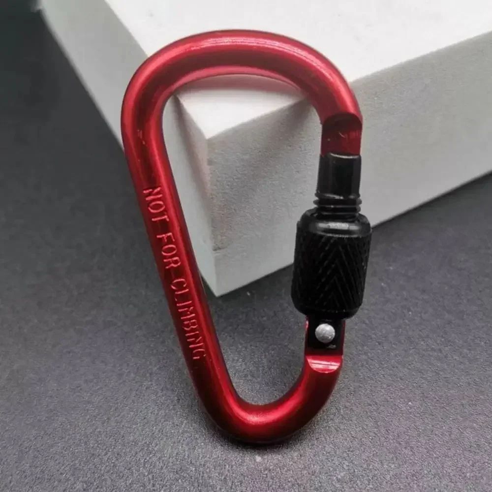DShape Carabiner Clip MultiColor Safety Buckle Keychain Hook For Camping Hiking Travel Outdoor Ge 13