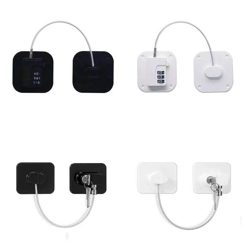 Child Safety Cabinet Drawer Lock With KeyCode AntiOpen Baby Proof Strap For Doors Fridge Home St 1