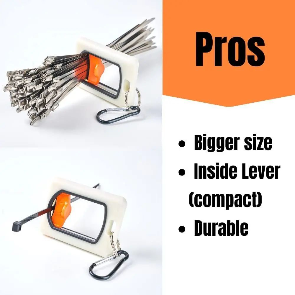 Fluorescent Cable Tie Organizer Holder Portable Square Zip Tie Storage Tool For Cable Management 7