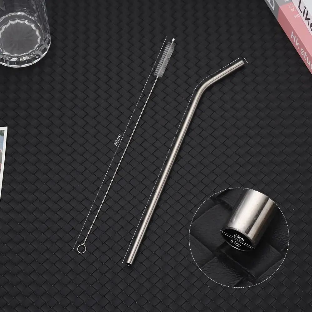 Reusable Stainless Steel Straws 2431in Straight Bent Replacement Straws For Stanley 30oz 40oz Tye 4