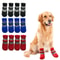 4 Pcs Waterproof Winter Dog Shoes Warm AntiSlip Snow Boots With Soft Sole Adjustable Paw Covers Fo 0