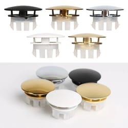 round sink overflow ring cover | wash basin overflow hole trim insert for kitchen & bathroom, decorative drain cap