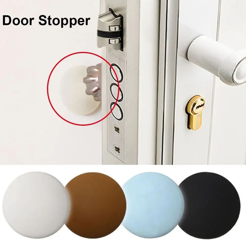 SelfAdhesive Silicone Door Stopper Pad AntiCollision Wall Protector Bumper AntiShock Door Handle C 5