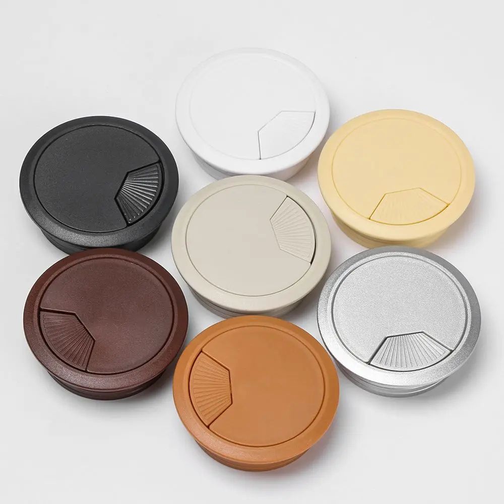 Desk Cable Grommet Wire Hole Cover Office Table Cord Organizer Outlet Port Insert Cable Passing Bo 0