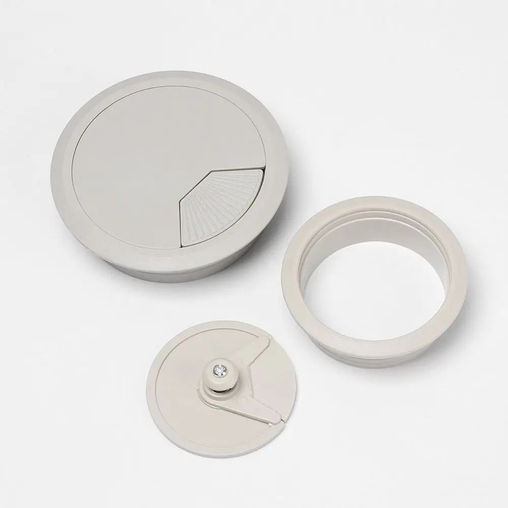 Desk Cable Grommet Wire Hole Cover Office Table Cord Organizer Outlet Port Insert Cable Passing Bo 5