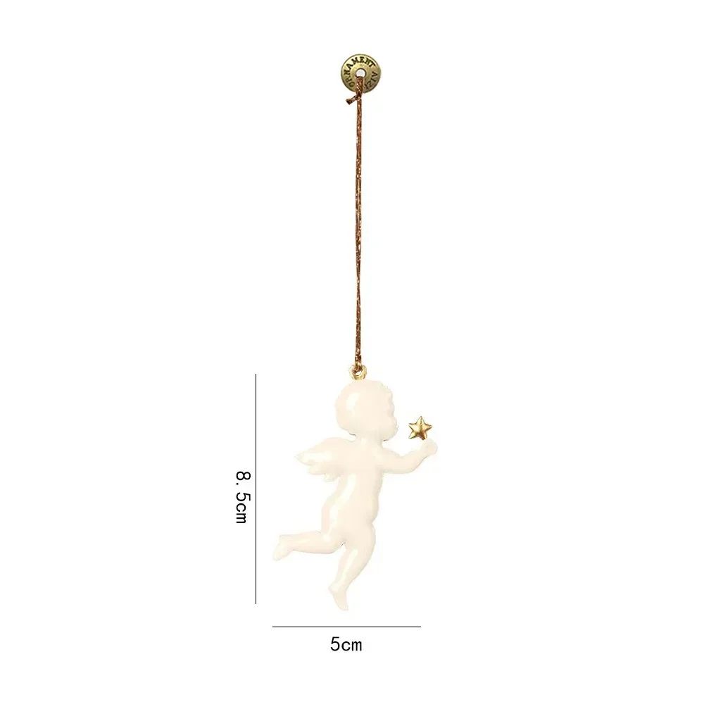 Iron Art Christmas Hanging Ornaments DIY Cartoon Soldier Angel Drops For Tree Party Crafts Holiday 8