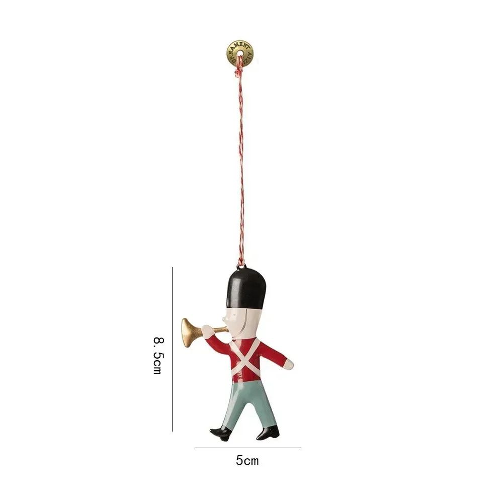 Iron Art Christmas Hanging Ornaments DIY Cartoon Soldier Angel Drops For Tree Party Crafts Holiday 22
