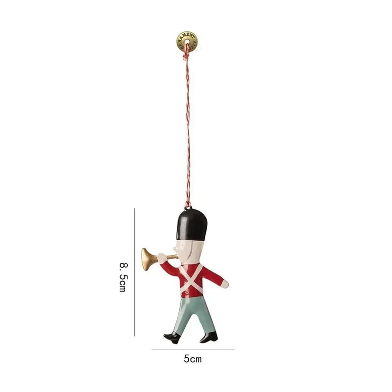 Iron Art Christmas Hanging Ornaments DIY Cartoon Soldier Angel Drops For Tree Party Crafts Holiday 22