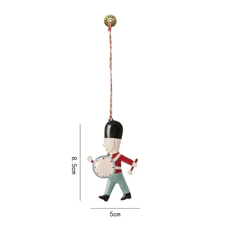 Iron Art Christmas Hanging Ornaments DIY Cartoon Soldier Angel Drops For Tree Party Crafts Holiday 23