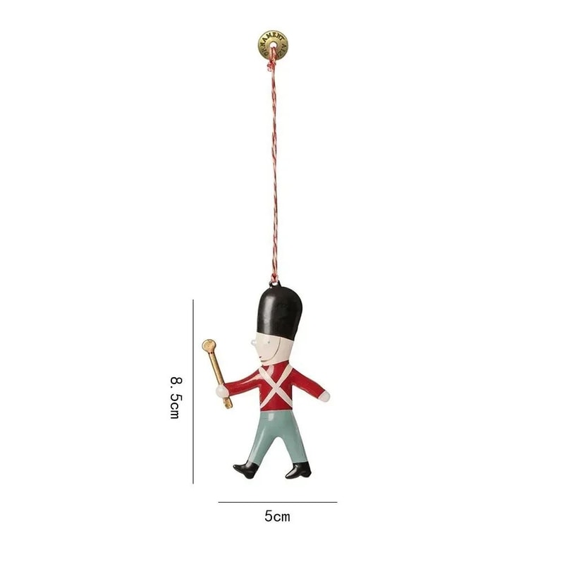 Iron Art Christmas Hanging Ornaments DIY Cartoon Soldier Angel Drops For Tree Party Crafts Holiday 24