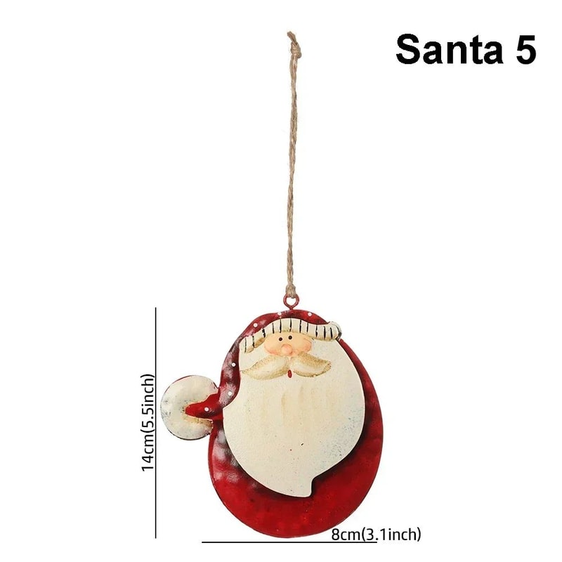 Iron Art Christmas Hanging Ornaments DIY Cartoon Soldier Angel Drops For Tree Party Crafts Holiday 29