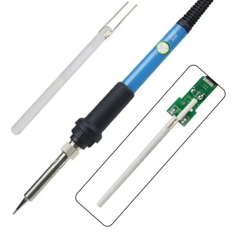 Adjustable Temp Electric Soldering Iron 220V 60W80W100W Ceramic Heater For 908908S Fast Heating Re 1