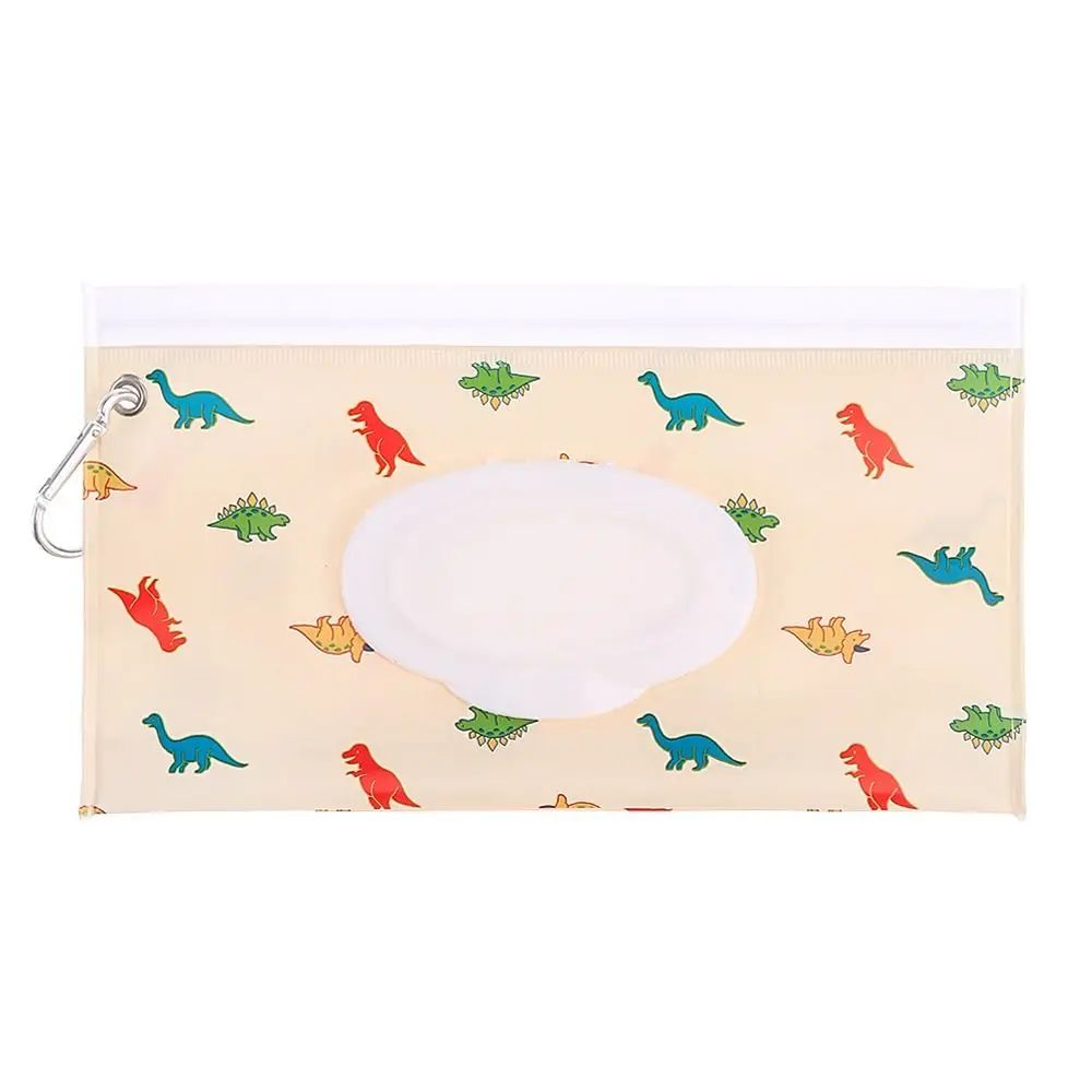 Portable Wet Wipes Pouch With Flip Cover Reusable Baby Wipes Holder Snap Closure Travel Tissue Bag 9