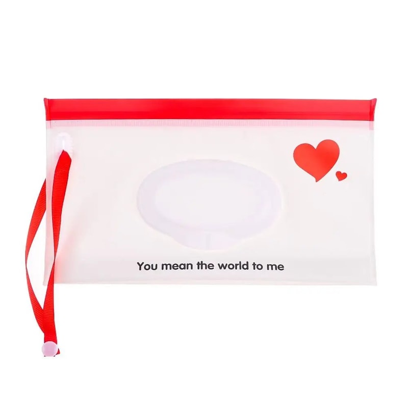Portable Wet Wipes Pouch With Flip Cover Reusable Baby Wipes Holder Snap Closure Travel Tissue Bag 20