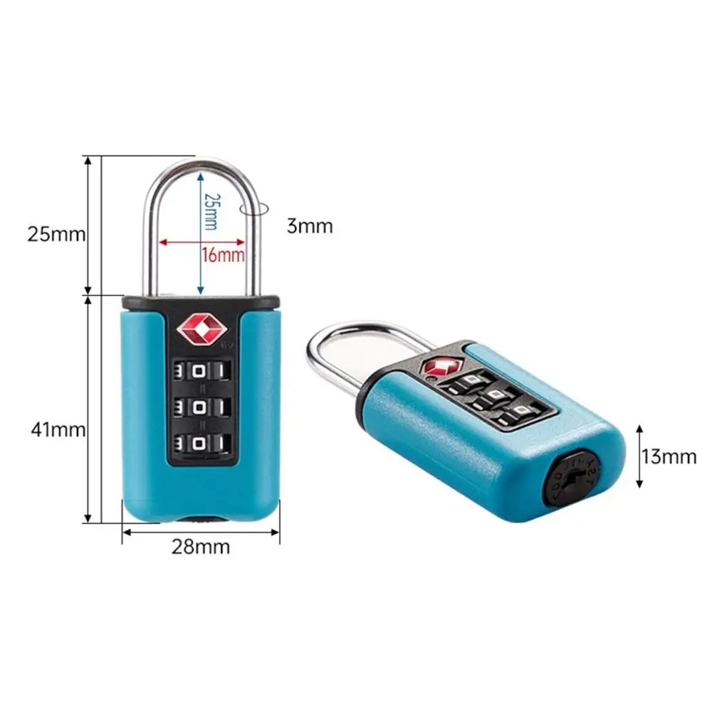 TSAApproved 3 Digit Combination Luggage Lock Travel Suitcase Password Padlock For Bags Locker Cabi 5