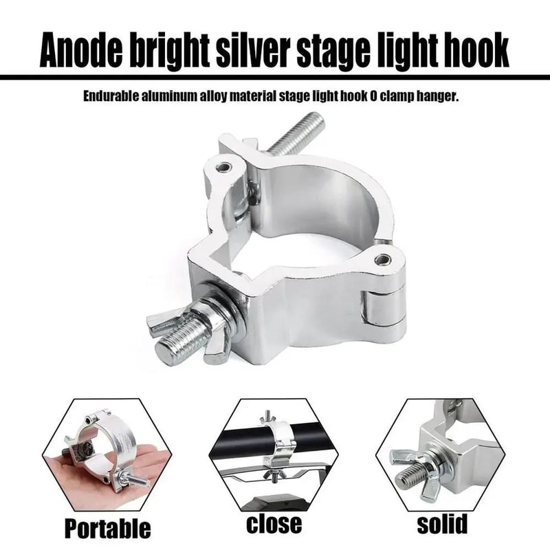 Aluminum Stage Light Truss Clamp Quick Release DJ Lighting Hook Bracket 1821mm 3852mm Secure Lamp 4