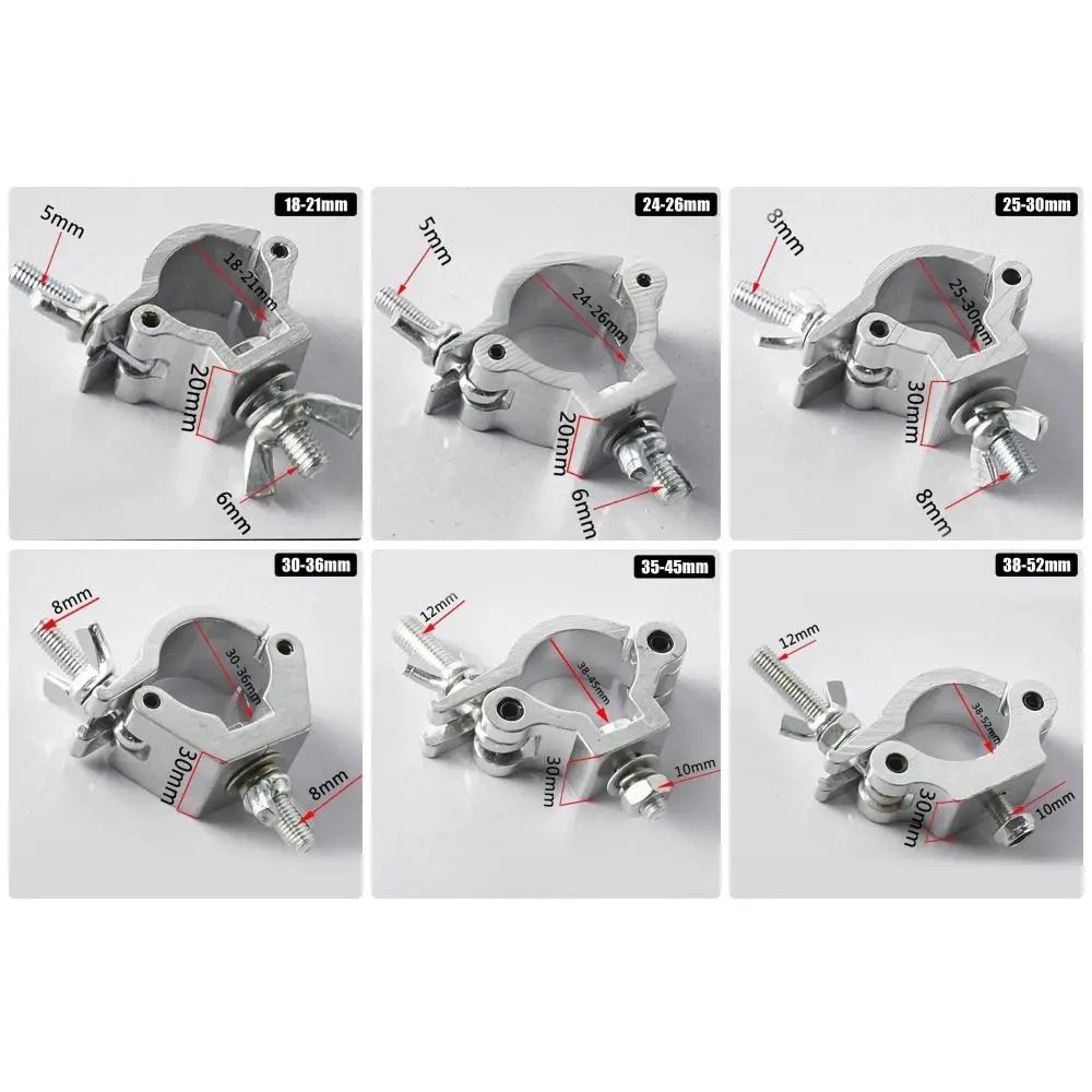 Aluminum Stage Light Truss Clamp Quick Release DJ Lighting Hook Bracket 1821mm 3852mm Secure Lamp 9