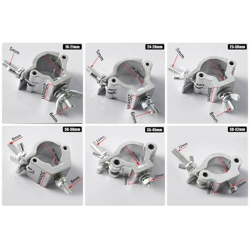 Aluminum Stage Light Truss Clamp Quick Release DJ Lighting Hook Bracket 1821mm 3852mm Secure Lamp 9
