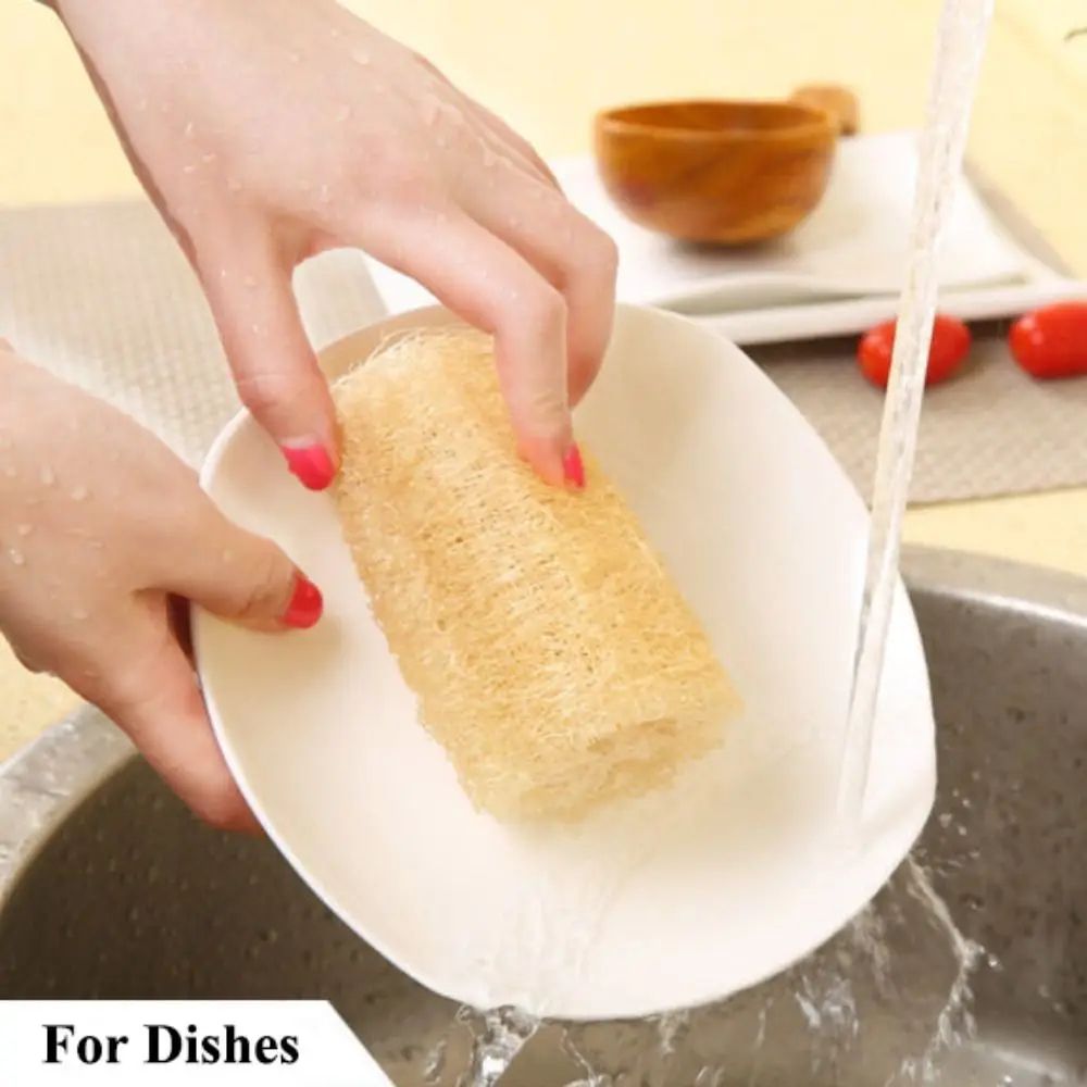 Natural Loofah Luffa Sponge Long PlantBased Dishwashing Bath Scrubber NonStick Safe Super Absorbe 3