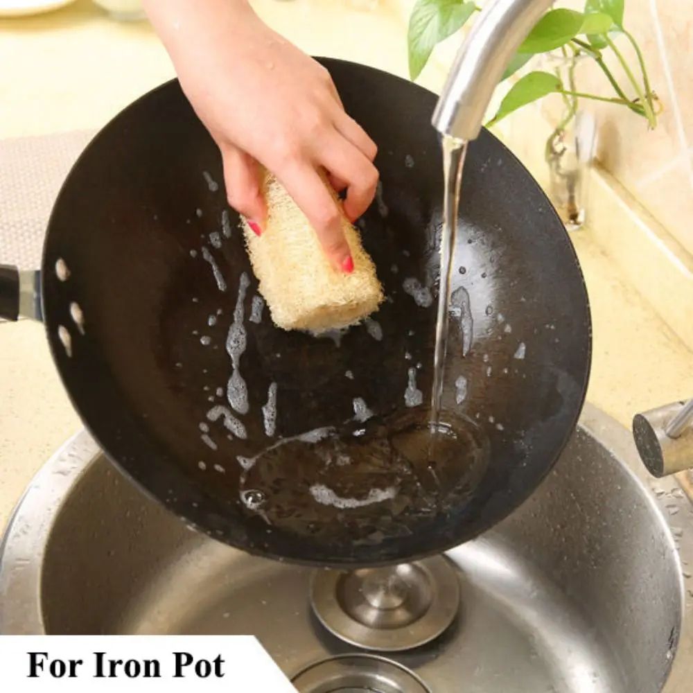 Natural Loofah Luffa Sponge Long PlantBased Dishwashing Bath Scrubber NonStick Safe Super Absorbe 5