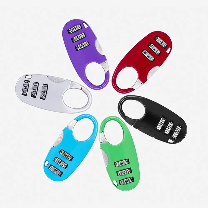 Mini Alloy Combination Code Number Lock Padlock Luggage Lock For Zipper Bag Backpack Handbag Drawer 0