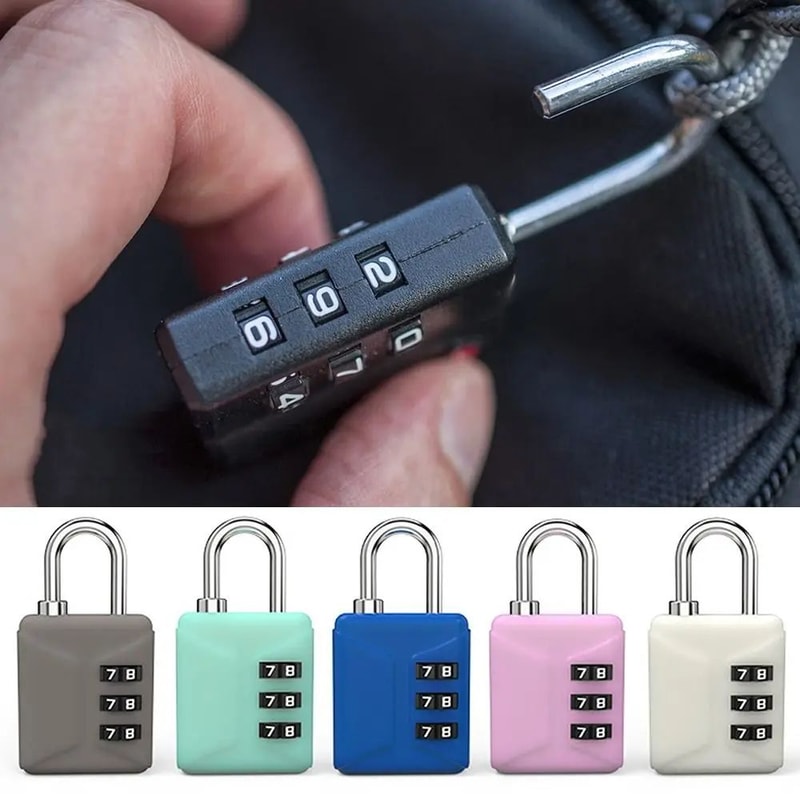 Mini Alloy Combination Code Number Lock Padlock Luggage Lock For Zipper Bag Backpack Handbag Drawer 1