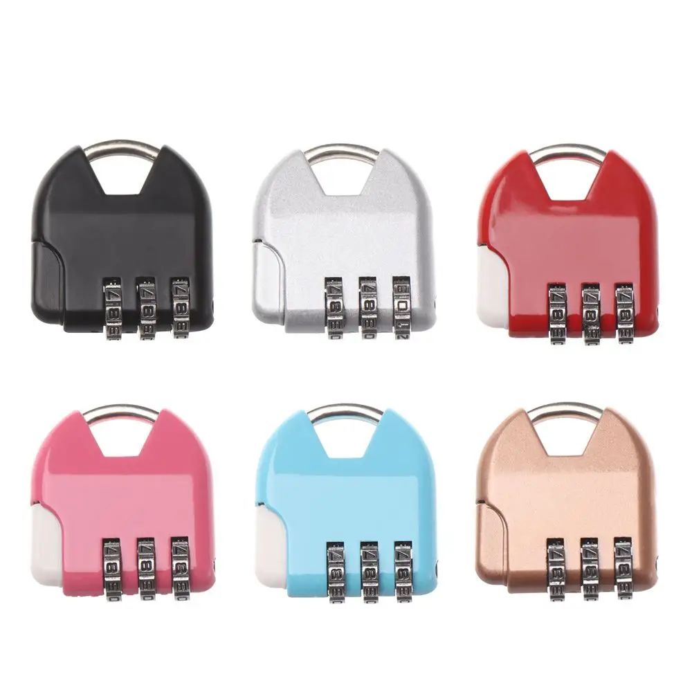 Mini Alloy Combination Code Number Lock Padlock Luggage Lock For Zipper Bag Backpack Handbag Drawer 2