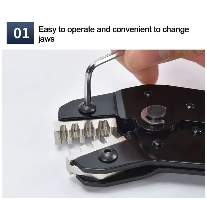 SNSeries Alloy Crimping Pliers 4mm Jaw Precision Terminal Crimper Tool For Wire Connectors Ratche 1