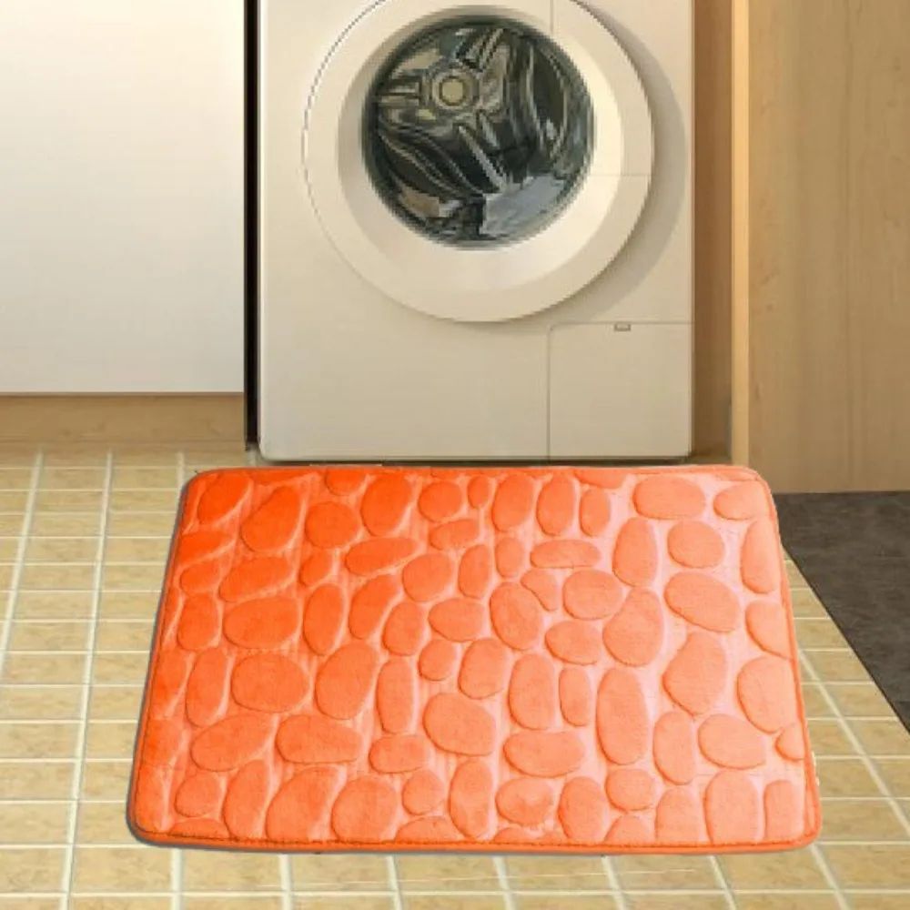 NonSlip Cobblestone Bath Mat Thick Soft Absorbent Bathroom Rug For Shower Tub QuickDry Floor Mat 21