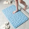 NonSlip Cobblestone Bath Mat Thick Soft Absorbent Bathroom Rug For Shower Tub QuickDry Floor Mat 22